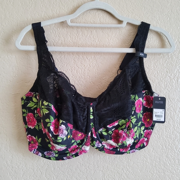 Modern Movement Floral Lace Underwire Bra Size 40H New - Picture 1 of 7